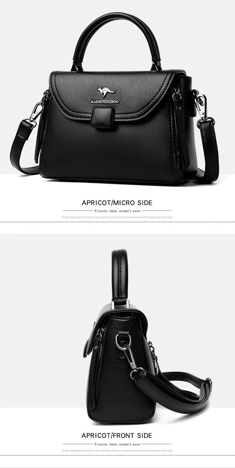 Authentic High Quality Soft Leather Luxury New Designer Fashion Casual Women's Shoulder Bag Handbag Crossbody Bags for Women2024