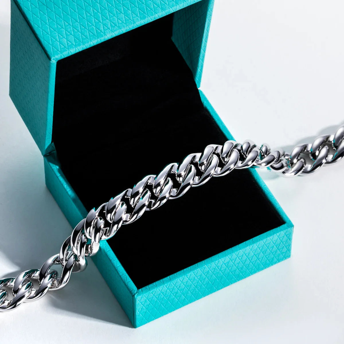 Moissanite Cuban Bracelet Hip Hop 925 Sterling Silver 1.2mm/1.5mm/2mm Flashy Heavy Metal Statement for Men & Women