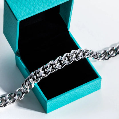 Moissanite Cuban Bracelet Hip Hop 925 Sterling Silver 1.2mm/1.5mm/2mm Flashy Heavy Metal Statement for Men & Women