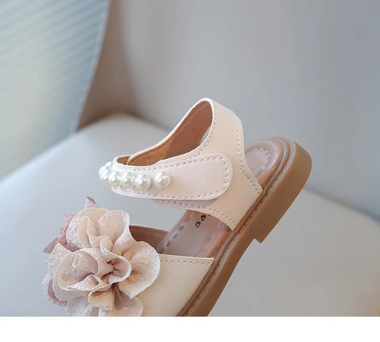 Korean Style Summer Sandals for Girls Flowers in Full Bloom Children's Beach Shoes Flexible Soft-sole Kid's Girl Sandals I060683