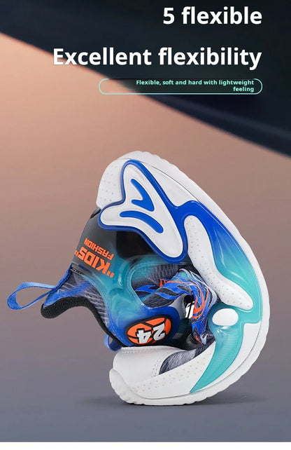 Luxury Boy Sneaker 2025 New Fashion Outdoor Kids Basketball Shoes Soft Sole School Children Sports Shoes for Boy 4 To 12 Years