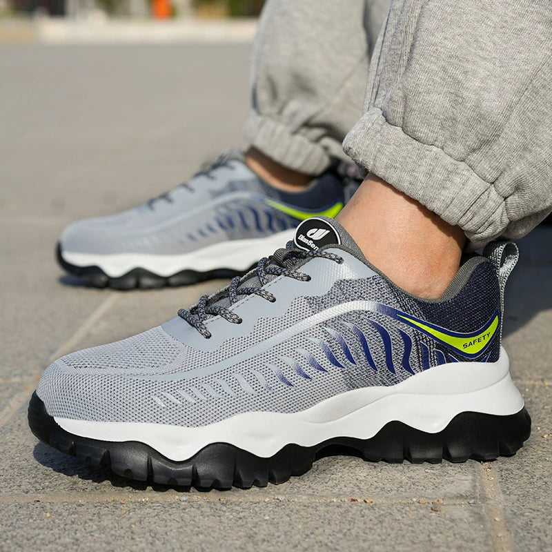 Lightweight Safety Shoes Men Work Shoes Steel Toe Cap Working Boots Sneakers Man Anti Puncture Breathable Sport Work Shoes