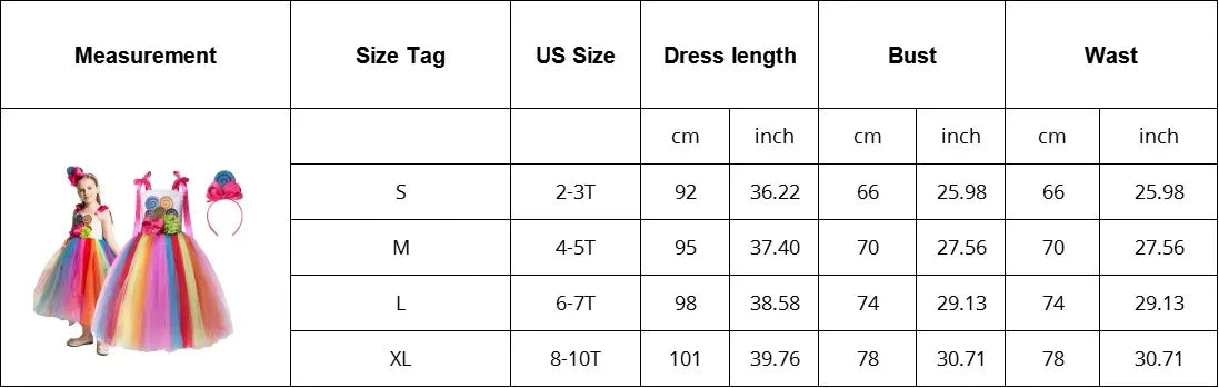 Rainbow Lollipop Girls Dress Sweet Purim Festival Celebrate Costume Fancy Carnival Children Vestidos Princess Cosplay Outfits