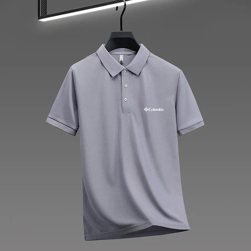 2026 new model men's golf short sleeves polo shirt lapel letter printing ventilate t-shirt business leisure exercise men's wear