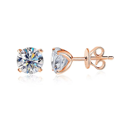 Moissanite Earring 0.2-2ct D VVS1 GRA Certified Lab Diamond 4 Claw s925 Sterling Silver Stud Earrings for Women Man