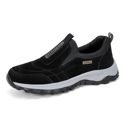2025 New lightweight casual sports shoes, men's plaque-sized running shoes, loafers, walking and outdoor hiking shoes