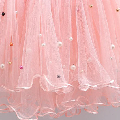 2Pcs/Set Girl Dress Kid Birthday Clothes Party Princess Dress Cartoon T-shirt+Tutu Skirt Summer Evening Christmas Gift