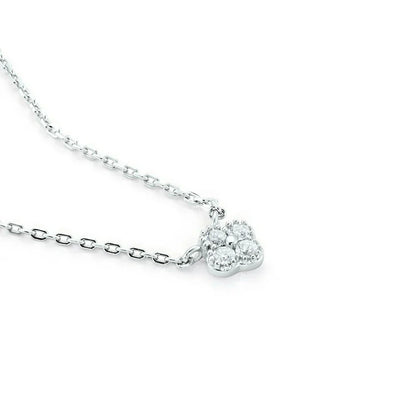 100% 925 Sterling Silver Turquoise Crystal Petal Patter Pendant Necklaces For Women Delicate Wedding Jewelry Collar Mujer