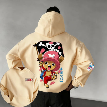 New ONE PIECE Men's Hoodie Sweater Tony Tony Chopper Japan Anime Summer Autumn New Boys Children's Long Sleeve Parent-Child Wear