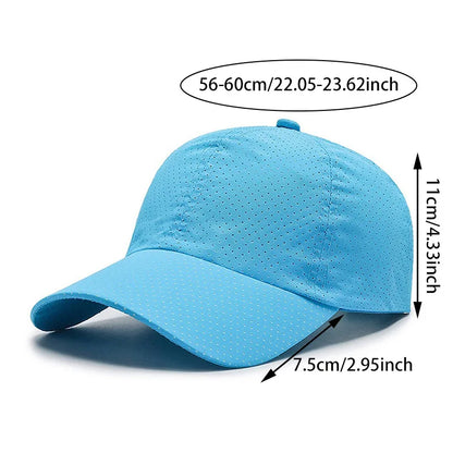 Summer Outdoor Black Sports Dry Fit Baseball Caps Breathable Mesh Hiking Hunting Cap Solid Color Adjustable Fitted Cap