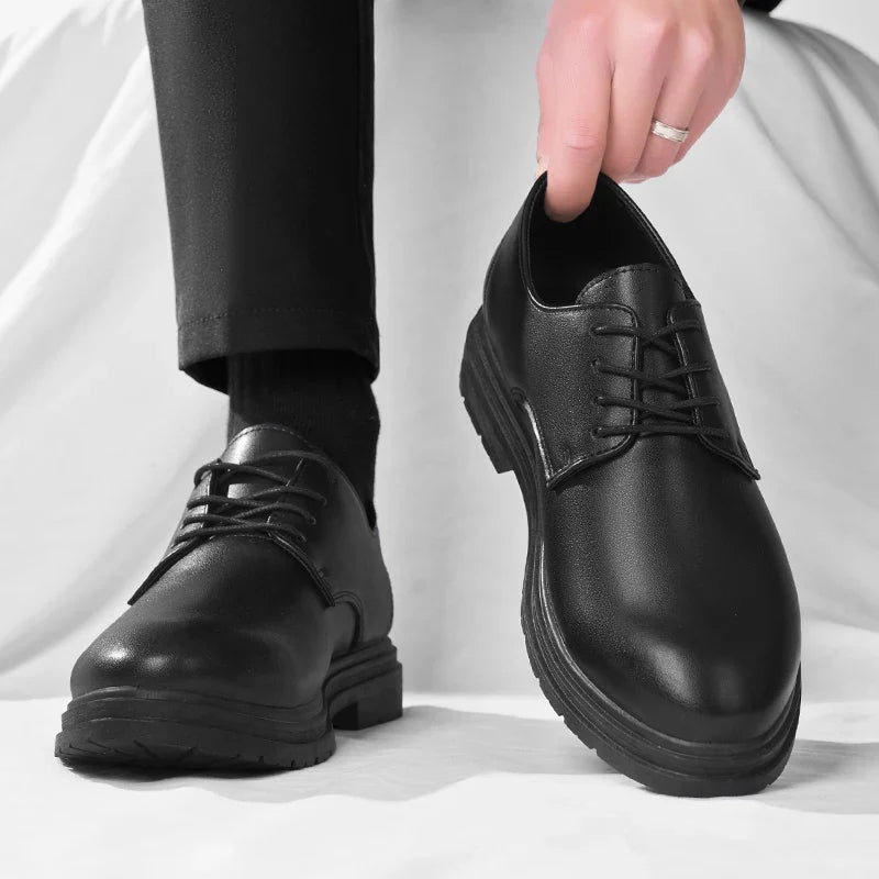 Men Formal Leather Shoes Oxford Shoes Mens Dress Shoe Black Pointed Toe Men Loafers Party Office Business Casual Shoes for Men