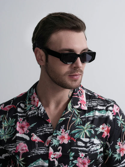 black classic retro designer branded concave irregular thick frame men women fashion sunglasses