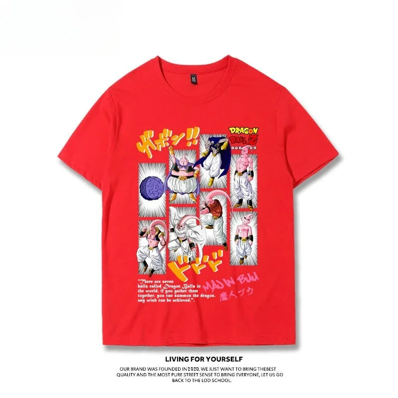T-shirt Sun Wukong Vegeta Demon Buo Frisa Super Trendy Versatile Summer Short Sleeve Men's Fashion Top