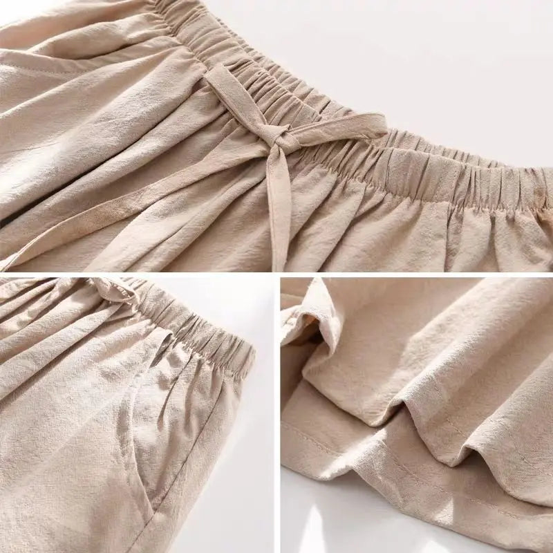 Summer Women Cotton Linen Shorts High Waist Shorts Short Pants Women Fashion Casual Sports Shorts Female S-3XL