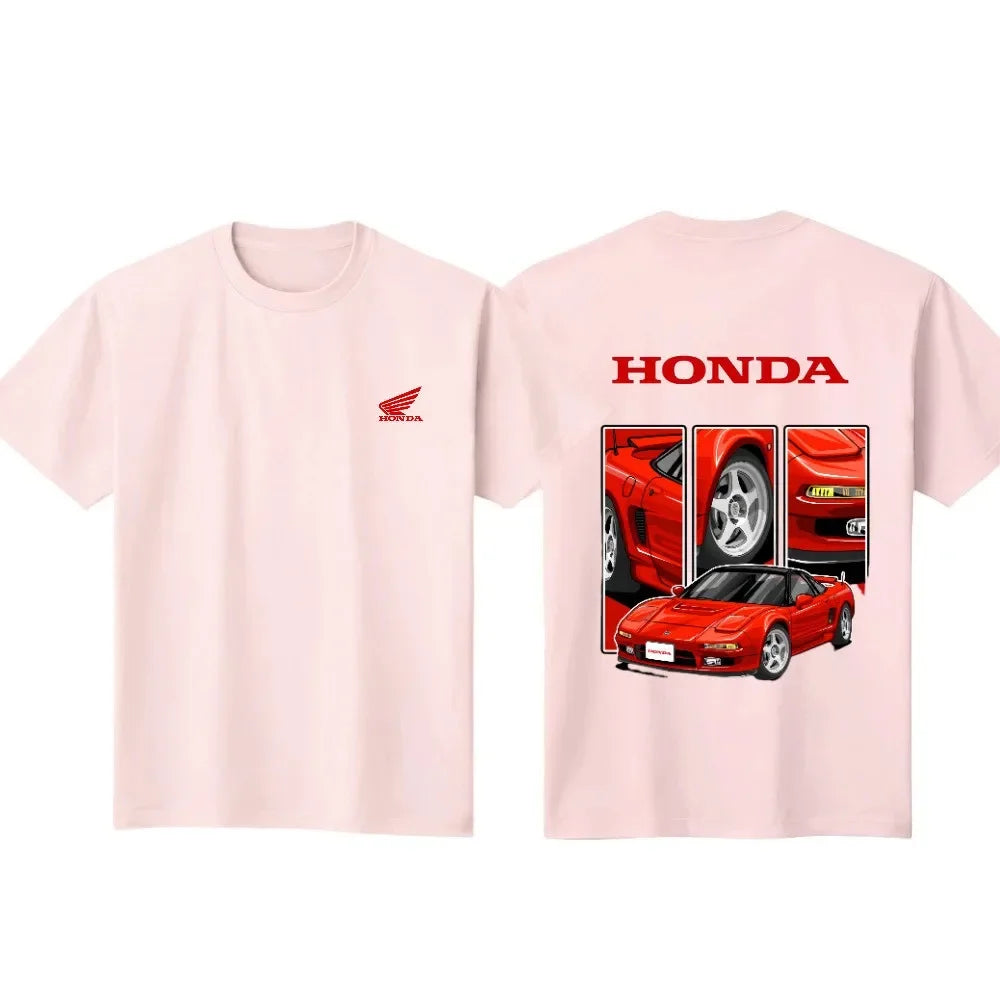Honda 2026 Hot Selling Stylish New Comfortable Printed Loose Breathable Summer Motorcycle Racing Men's T-Shirt