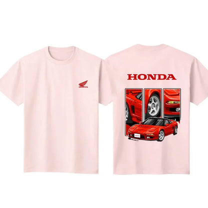 Honda 2026 Hot Selling Stylish New Comfortable Printed Loose Breathable Summer Motorcycle Racing Men's T-Shirt