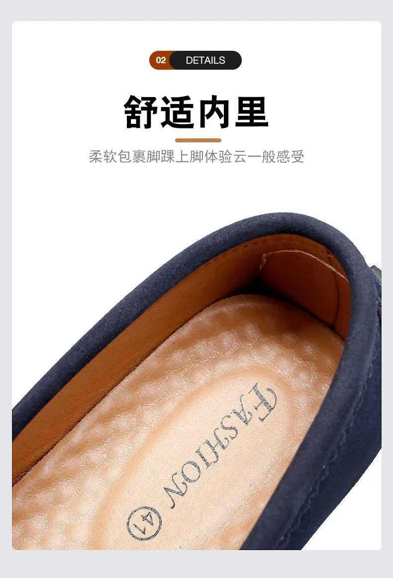 48 Extra Large Size Frosted Couple Style Halloween Gift 2025 Autumn New Beanie Shoes British Style Slip-On Lazy Men's Shoes Driving Lightweight Non-Slip Casual Leather Shoes