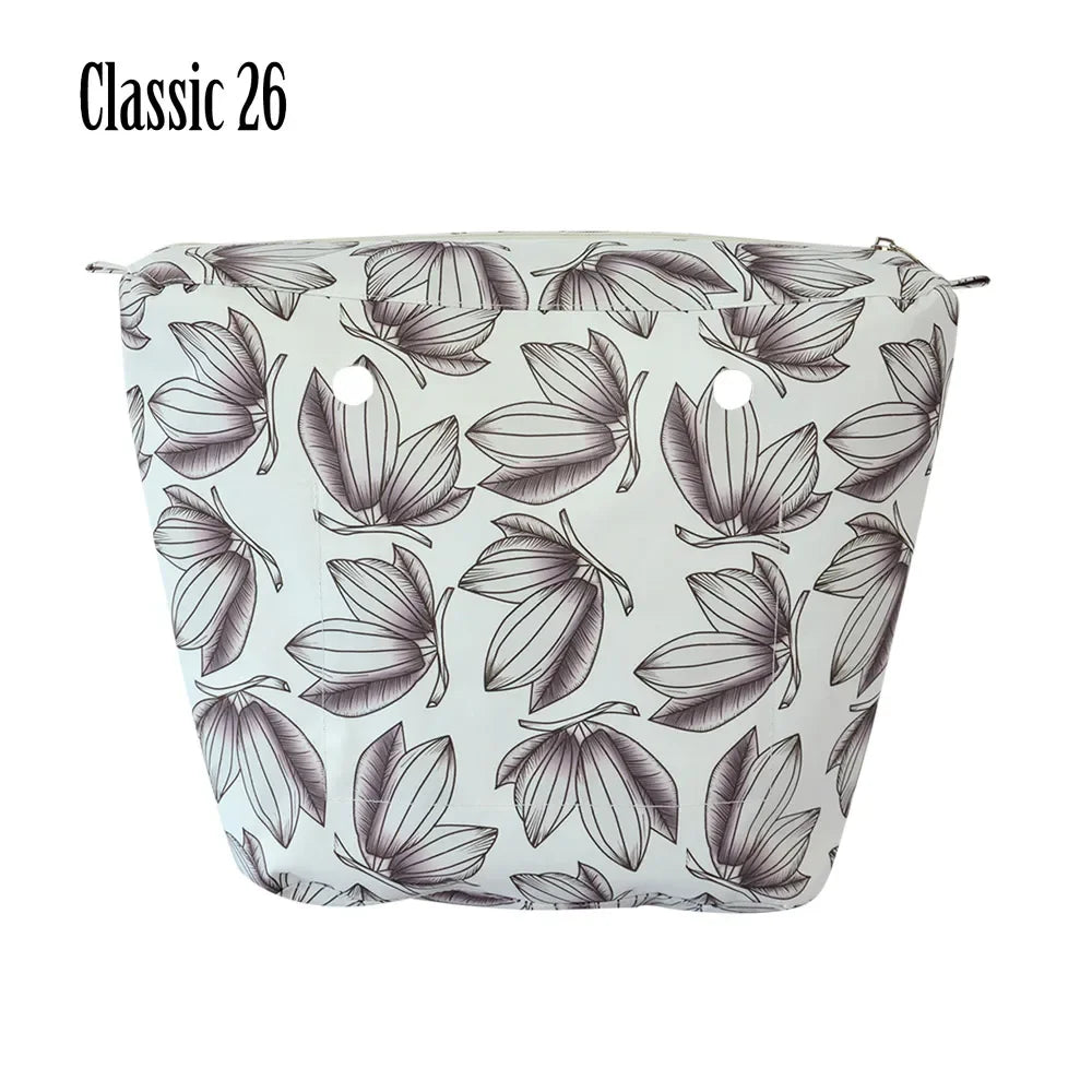 Composite Twill Cloth Waterproof Inner Lining Insert Zipper Pocket for Classic Mini Obag Senior Inner Pocket for O Bag