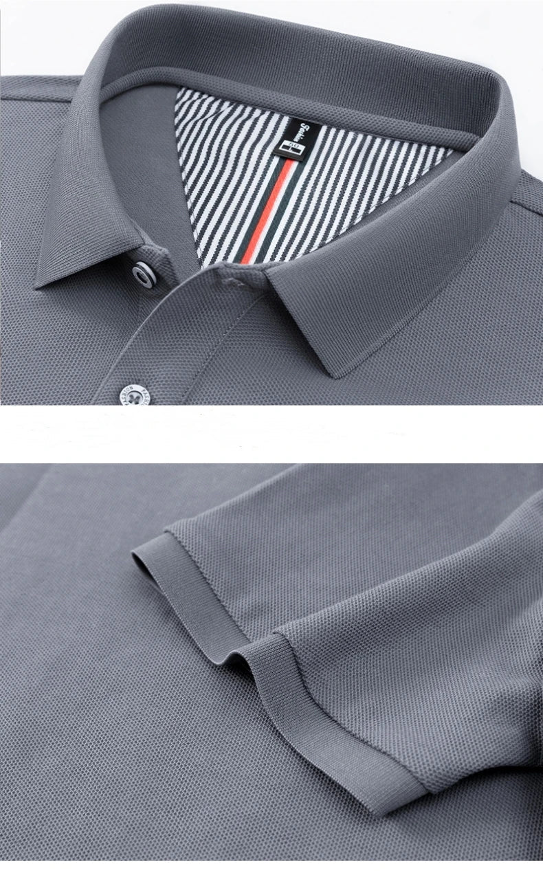100% pure cotton 2025 summer men's Polo T-shirt high-end designer brand fashion cozy short sleeve 3D embroidery design hot sale