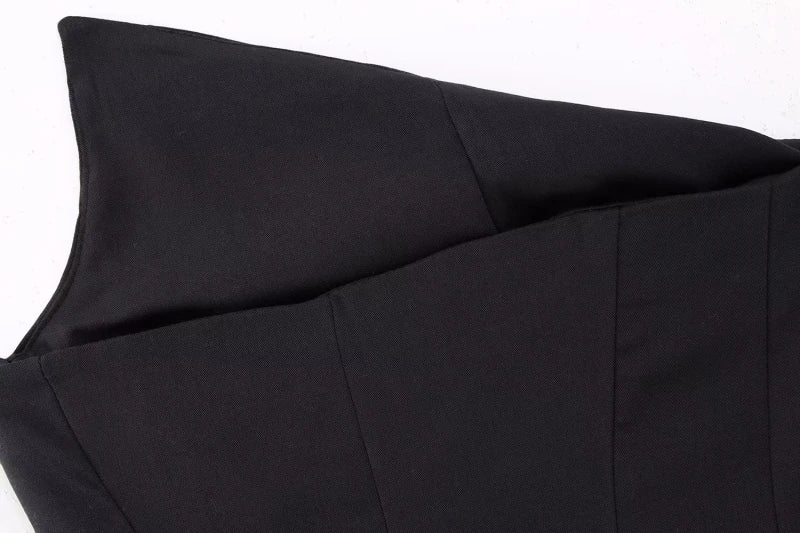 Stylish Women Elegant Cropped Tank Tops 2023 Summer Fashion Ladies Vintage Chic Slim Black Top Party Girls Sexy Tanks