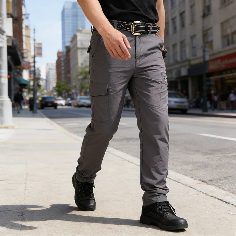 Summer Military Tactical Pants Quick Drying Cargo Men Waterproof Casual Wear resistant Multi-pocket Outdoor Hiking Trousers