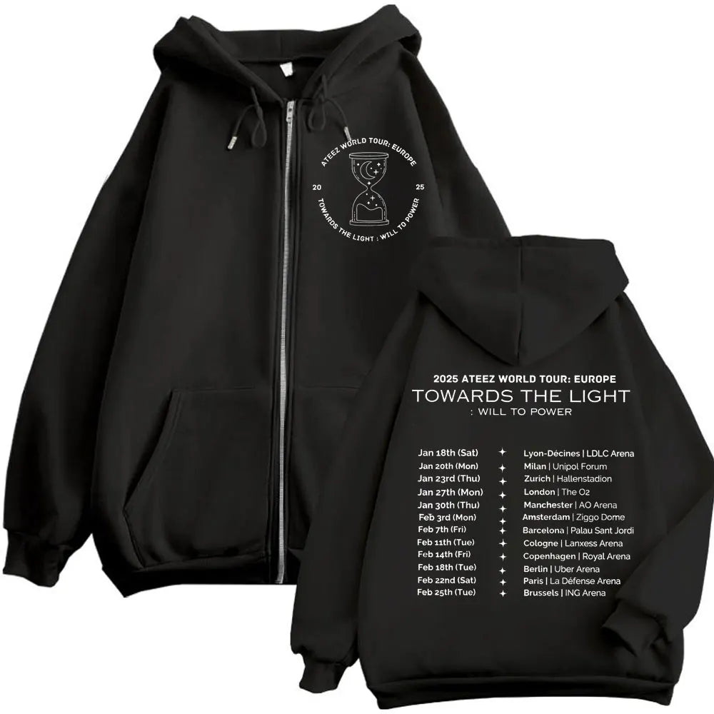 Merch Zipper Hoodie Men Women High Quality Fashion Zip Up Jacket Coat Autumn Winter Casual Loose Sweatshirts