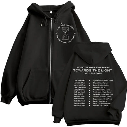 Merch Zipper Hoodie Men Women High Quality Fashion Zip Up Jacket Coat Autumn Winter Casual Loose Sweatshirts