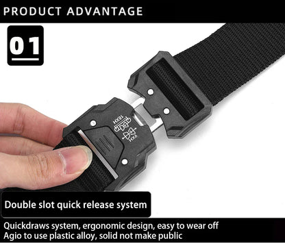 2Pcs Tactical Waist Belt - Durable Automatic Buckle, Perfect for Outdoor Adventures, Unisex Accessories for Men and Women