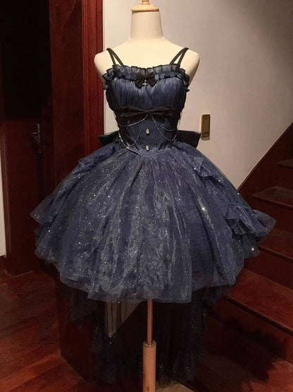 Summer New French Fashionable, Waist Wrapped, Slim and Slim Slim Sparkling Tailed Dress Short Skirt for Women