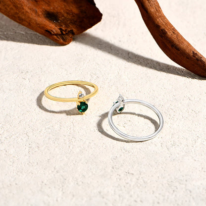 Fashion Trend Lab Zambian Emerald Engagement Ring For Women S925 Sterling Silver Zircon Rings Anniversary Jewelry Gifts