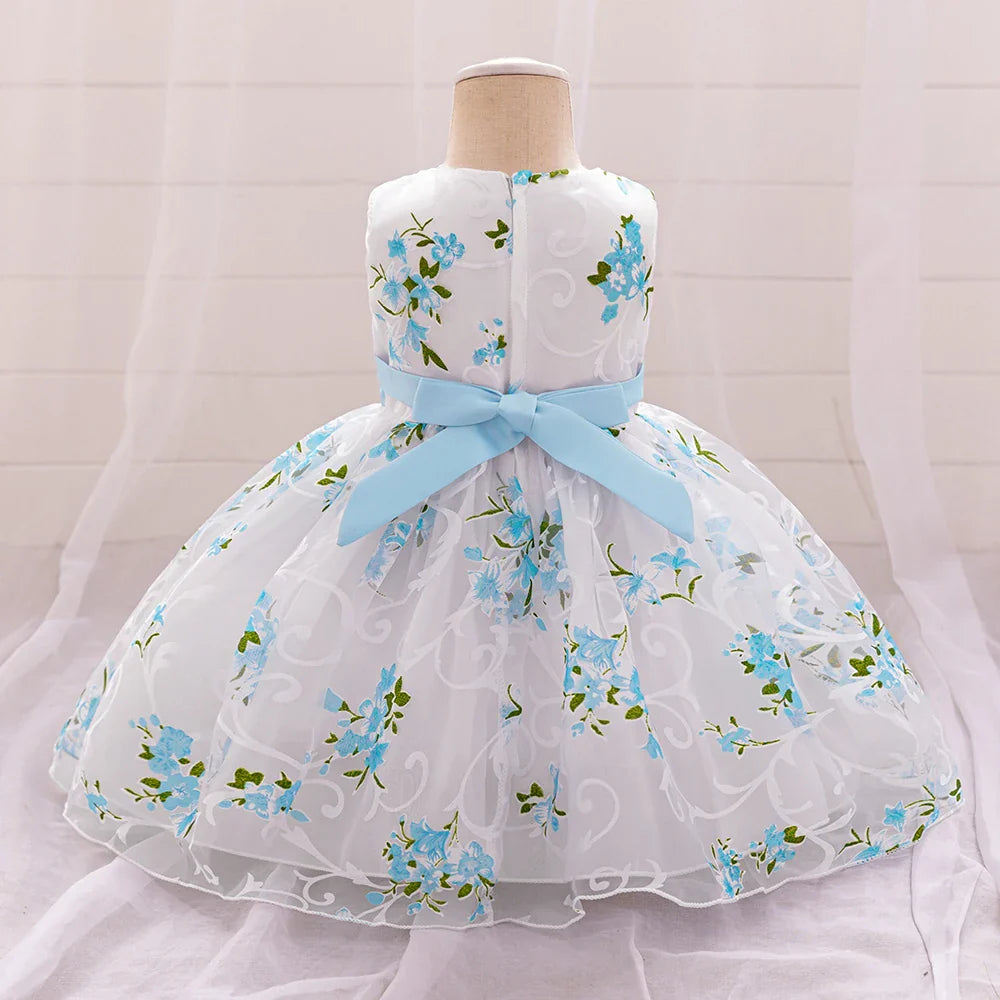 Summer Pink Flower Dress For Girls Kids Clothes Party Wedding Bridesmaid Girl Dresses Birthday Children Clothing Costumes 3 10 Y