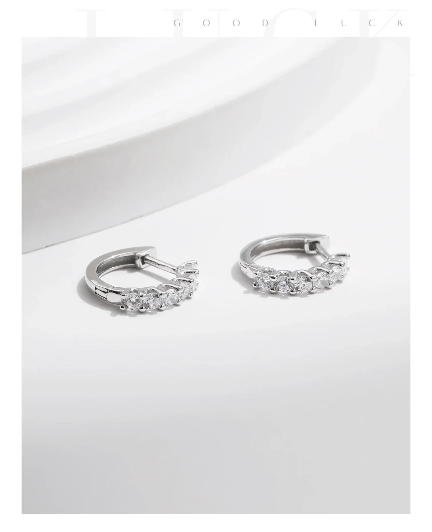 D Color Moissanite Small Hoop Earrings 925 Sterling Silver Hollow Sparkling Ear Buckles For Women Wedding Fine Jewelry