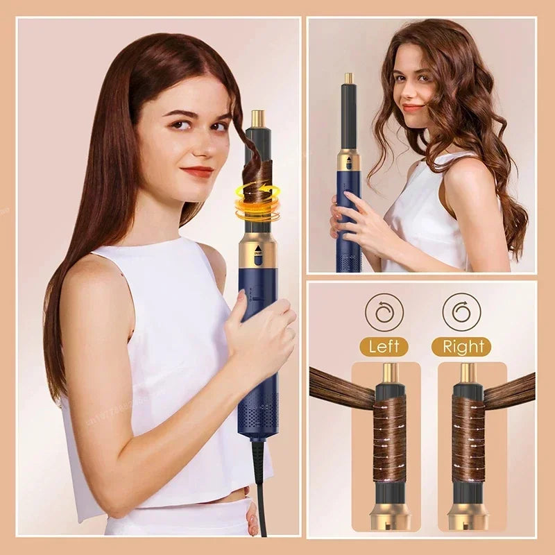 5 In 1 Hair Dryer Comb Set Professional Hot Air Styler For Hair Curling Straightening And Volumizing At Home