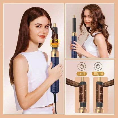 5 In 1 Hair Dryer Comb Set Professional Hot Air Styler For Hair Curling Straightening And Volumizing At Home