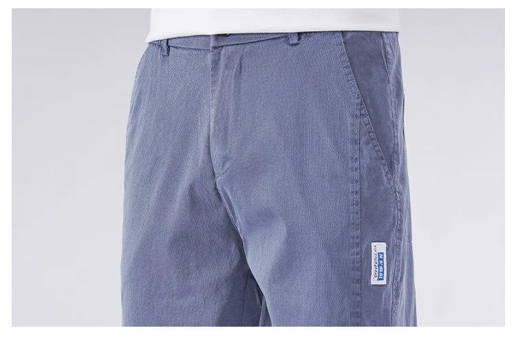 Spring Summer Thin Lyocell Casual Pants Men Loose Straight Fashion Stretch Korean Classic Trousers Men's Clothing Size M-5XL