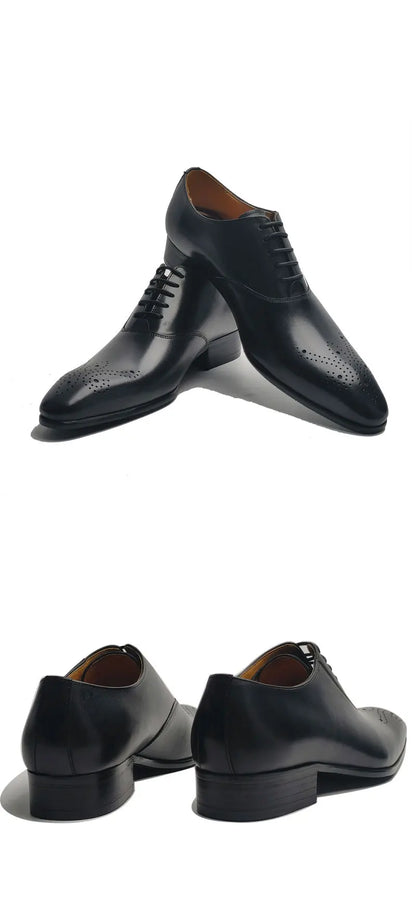 Handmade Wedding Men's Leather Shoes High Quality Formal Office Genuine Leather Shoes New Arrival Business Party Dress Shoe