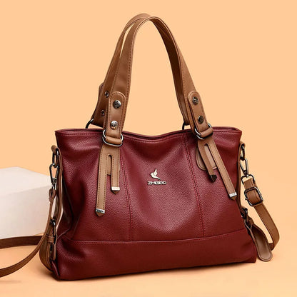 100% Cow Leather Handbag Women Genuine Leather Shoulder Bags Natural High Quality Cowhide Crossbody Large Capacity Messenger Bag