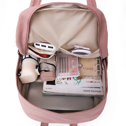 Solid Color Women Backpack High Quality Youth Waterproof Backpacks for Teenage Girls Female School Shoulder Bag Bagpack