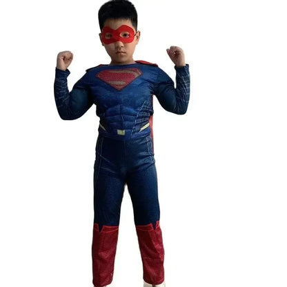 Boy Super Halloween Cosplay Costumes Boys Anime Superhero Party Role Play Dress Up Muscle Suit Girl Hero Jumpsuit Outfit