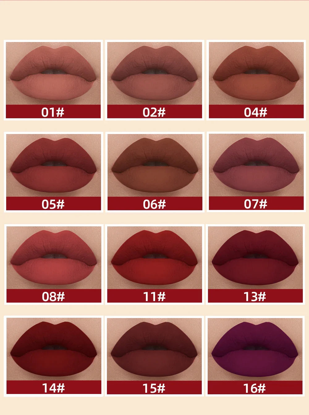 12 Colors Matte Liquid Lipstick Sets Lip Gloss Waterproof Long Lasting Sexy Red White Black Nude Lipgloss Makeup Sets