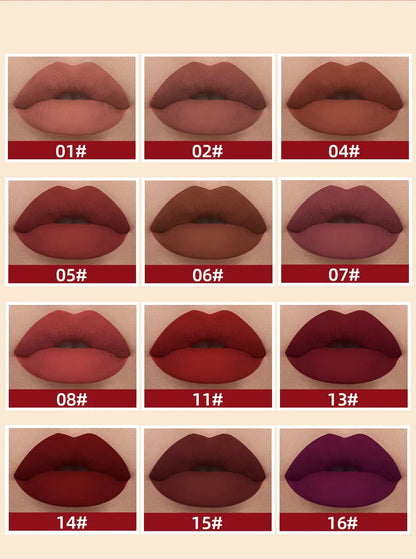 12 Colors Matte Liquid Lipstick Sets Lip Gloss Waterproof Long Lasting Sexy Red White Black Nude Lipgloss Makeup Sets