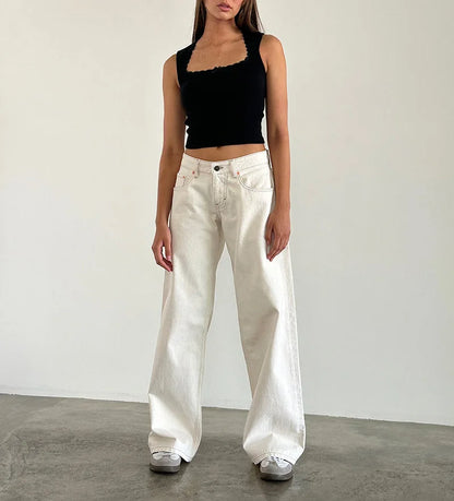 Retro Y2K Jeans Fashion Women Autumn High Waist