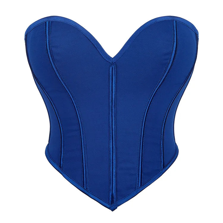 Women Fashion Corset Crop Top Lace Up Brocade Overbust Bustiers Body Shaper Lingerie Sexy Woman Push Up Corselet