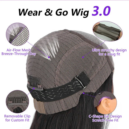 1B/99j Burgundy Highlight Lace Front Wig 30 Inch 5x5 Glueless Body Wave Wear And Go Wigs Brazilain Red Colored Human Hair Wigs