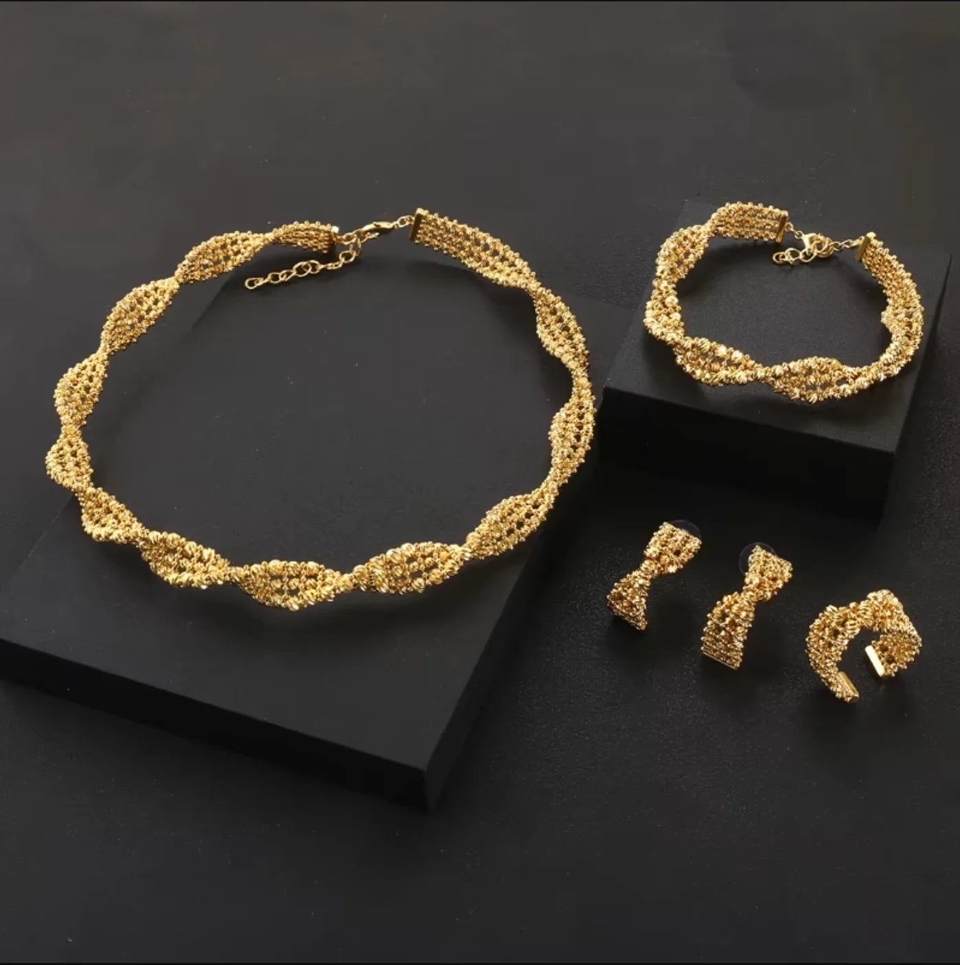 4pcs Bridal Zirconia Full Jewelry Sets For Women Party, Luxury Dubai Nigeria CZ Crystal Wedding Jewelry Sets