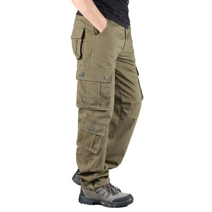 Men Pants Tactical Camouflage Overalls High Quality Cotton Multi-Pocket Trousers Sports Training Work Pants Joggers Men Clothing