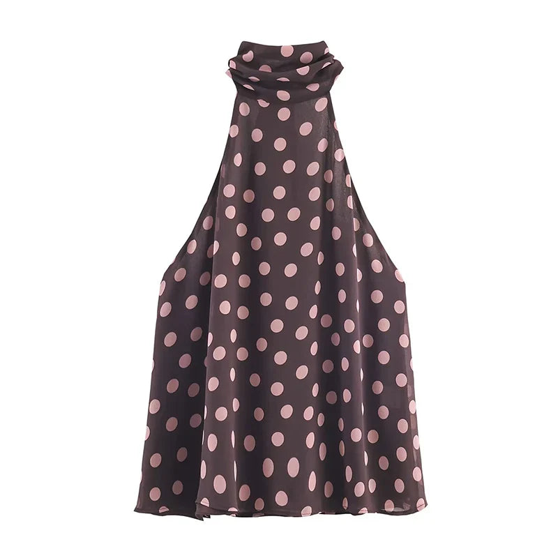 New Halter Tops Fashion Backless Bow Elegant Crop Top Woman 2025 Sleeveless Ruched Short Tops For Women Sexy Party Tops