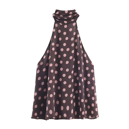 New Halter Tops Fashion Backless Bow Elegant Crop Top Woman 2025 Sleeveless Ruched Short Tops For Women Sexy Party Tops
