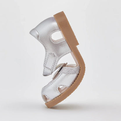 Girls Silvery Sandals Summer Children Shoes Mesh Fashion Princess Cool Breathable Sweet Party Casual Sandal DB2261255