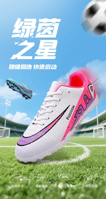 2026 New Men Soccer Shoes Breathable Football Boots FG/TF Turf Boots Non-Slip Wear Resistant Adult Outdoor Training Match Sports